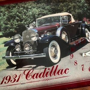 Vintage 1931 Cadillac Frame Clock